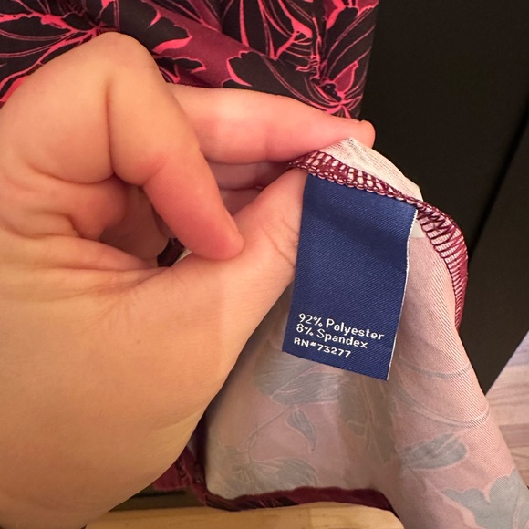 NWT maroon and black floral Apt. 9 dress, size large. - Picture 3 of 3